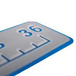 Picture of SeaDek 53583-18363 SeaDek 36" ROUTED RULER - 6MM BRUSHED STORM GRAY/BIMINI BLUE