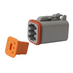 Picture of Pacer Performance TDT06-6S-5 PACER DEUTSCH DT PLUG & WEDGE LOCK KIT 6 POSITION 5 PCS