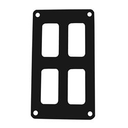 Picture of Pacer Performance PSC-22-BK PACER SWITCH PANEL - 2 SWITCH - 2 ROW - 3" X 4.75" - BLACK