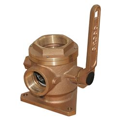 Picture of Groco SBV-1250-P 1-1/4" Bronze Safety Seacock with 1" Side Port