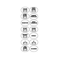 Picture of BEP Marine 713 BEP BATTERY SWITCH LABEL SHEET 