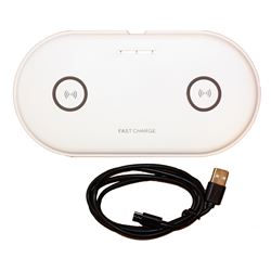Picture of Lunasea Lighting LLB-63AU-01-00 LUNASEA 20W DUAL QI CHARGE PAD USB POWERED - POWER SUPPLY NOT