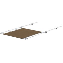 Picture of SureShade 2021026262 PTX Power Shade 57" Wide Stainless Steel Toast
