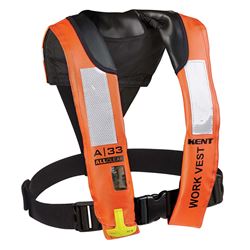 Picture of Kent Sporting Goods 134402-200-004-21 A-33 All Clear Auto Inflatable Work Vest High-Vis