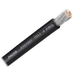 Picture of Pacer Performance WUL4BK-FT Pacer Black 4 Awg Battery   Cable Sold By The Foot