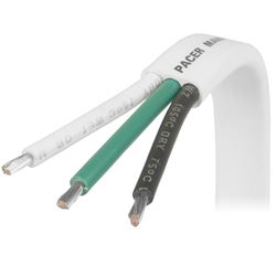 Picture of Pacer Performance W10/3-100 Pacer White Triplex Cable 100' 10/3 Black, Green, White
