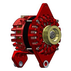Picture of Balmar XTDF4170K6 High-Output Marine Alternator 170 Amp 12V Dual Foot Saddle Mount K6 Pulley