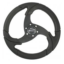 Picture of Schmitt Marine Steering Wheels PU026104-R SCHMITT MARINE FOLLETTO WHEEL 14.2" BLACK POLISHED 3/4"