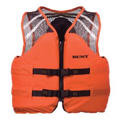Picture of Kent Sporting Goods 150600-200-070-23 Mesh Classic Commercial Life Vest Type III 3XL Orange