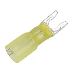 Picture of Pacer Performance TE10-10SLF-100 Heat Shrink Spade Terminal 12-10 AWG #10 Stud 100-Pack