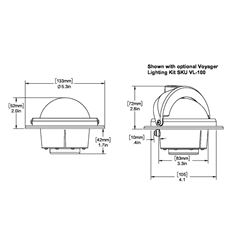 Picture of Ritchie Navigation RU-90 RITCHIE RU-90 VOYAGER COMPASS FLUSH MOUNT - BLACK