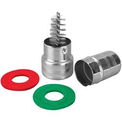 Picture of Performance Tool 1171 Battery Post Brush & Felt Washers - Stainless Steel Bristles, Remove Corrosion and Dirt, Prolong Vehicle Battery Life