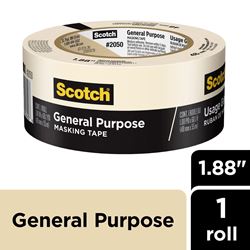 Picture of 3M 7100192225 Scotch 2050 Masking Tape 1.88 Inch x 60.1 Yards Tan
