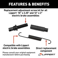 Picture of Lippert Components 136453 Replacement Adjustment Screw Kit for RV Trailer Electric Brake Assembly