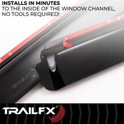 Picture of TrailFX 4812IC In-Channel Window Vent Visor Rain Guards Smoke 4pc 2018-2025 GMC Terrain