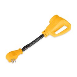Picture of Camco 55168 PowerGrip Dogbone RV Electrical Adapter 15A Male to 50A Female 12 Inch