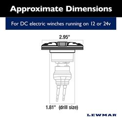 Picture of Lewmar 68001256 Switch-Windlass, Chsx Foot Open Top Black, Model: