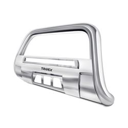 Picture of TrailFX B1613S 3.5 Inch Oval Bull Bar Polished Stainless Steel with Skid Plate