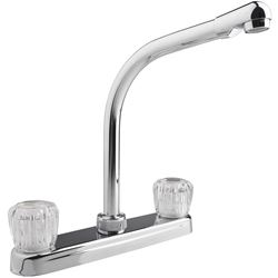 Picture of Dura Faucet DFPK210ACP Hi-Rise RV Kitchen Faucet with Crystal Knobs, Chrome