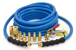 Picture of BluBird BB3825KIT-10 Rubber Air Hose Assembly 3/8" x 25' with 10-Piece Brass Accessory Kit