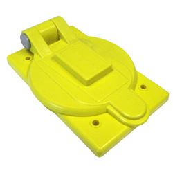 Picture of AFI 7420CR Yellow Weatherproof Receptacle Cover for 15A 20A 30A Marine Shore Power