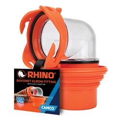 Picture of Camco 39736 RhinoFLEX RV Sewer Elbow & 4-in-1 Adapter with Swivel Bayonet Fitting