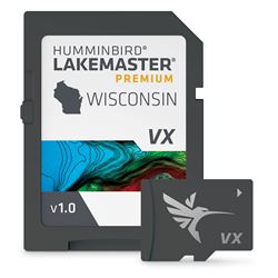 Picture of Humminbird 602010-1 LakeMaster Premium Wisconsin V1 GPS Map Card with VX Technology