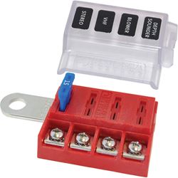 Picture of Blue Sea Systems 5023-BSS ST-Blade Battery Terminal Mount Fuse Block 4 Circuit ATO/ATC