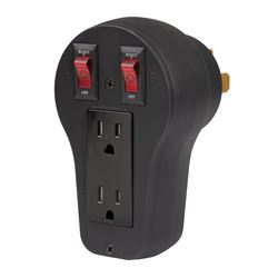 Picture of Progressive Industries CBA-5015 50A RV Male to Dual 15A Female Circuit Breaker Adapter