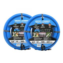 Picture of AG-Lite AL3410-2pk Premium Rubber Water Hose 3/4" x 10' with GHT Fittings 2-Pack