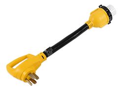 Picture of Camco 55552 PowerGrip 18-Inch RV Power Adapter 50A Male to 50A Locking Female
