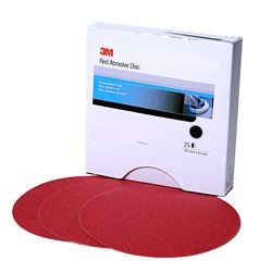 Picture of 3M 01224 Hookit Red 6" P120 Grit Abrasive Disc