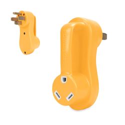 Picture of Camco 55135 Power Grip 50 Amp to 30 Amp RV Electrical Adapter with Offset Design