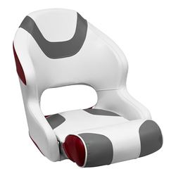 Picture of Wise Seating 33151774 Wise Baja Series Bucket Seat w/Bolster, Brite White / Grey / Dark Red