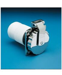 Picture of AFI 6373EL-B 50A 125/250V Stainless Steel Power Inlet with Rear Safety Enclosure