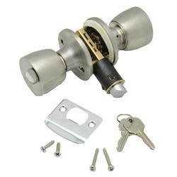 Picture of AP 013220SS Stainless Steel Entry Door Knob Lock Set with Keys