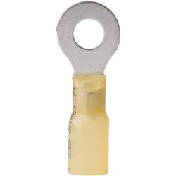 Picture of Ancor 312425  Marine Grade™ Heat Shrink Ring Terminals, 1/4" Fastener, 12-10 Wire, Yellow, 25/Pk