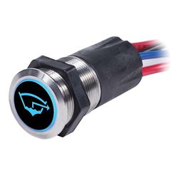 Picture of Blue Sea Systems 4181BSS Momentary Push Button Switch 15A Off-(On) with Backlight