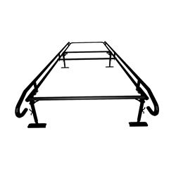 Picture of TrailFX FCLR008B Heavy Duty Service Body Ladder Rack 1000 lb Capacity Adjustable Black Steel