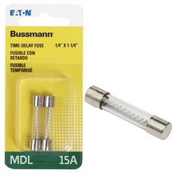 Picture of Bussmann BP/MDL15   15A MDL Glass Tube Electronic Fuse (2-Pack)