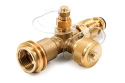 Picture of Camco 59113 Brass Tee with 4 Ports for RV Propane Systems