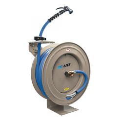 Picture of AG-Lite ALWR5850-CR 5/8" x 50' Retractable Rubber Water Hose Reel with Nozzle
