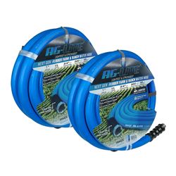 Picture of AG-Lite ALONE15-2pk 1 Inch x 15 Foot Premium Rubber Water Hose 2 Pack with GHT Fittings