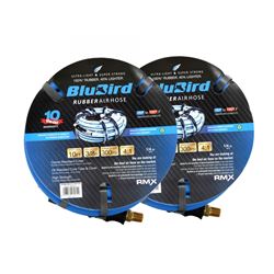 Picture of BluBird BB3810-2pk Rubber Air Hose Assembly 3/8" x 10' 300 PSI EPDM 2-Pack