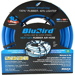 Picture of BluBird 10010290 Rubber Air Hose Assembly 1/2" x 50' 300 PSI EPDM