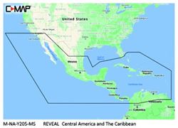 Picture of Lowrance M-NA-Y205-MS C-MAP Reveal Chart Central America & Caribbean