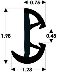 Picture of Taco Metals V11-9993WWK80-2 Semi-Rigid SuproFlex Rub Rail Kit 2" x 1-1/4" White