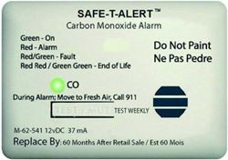 Picture of MTI Industries 62-541-WT Carbon Monoxide Alarm for RV 12V