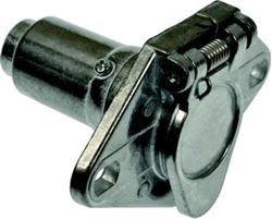 Picture of Pollak 6P-101V Pollak 6P-101V 6-Pole Round Connector Metal Vehicle End W/ Concealed Terminals