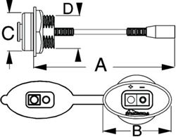 Picture of Sea-Dog Line 426955-1 SeaDog 4269551 SAE Power Socket, Rear Nut Mount